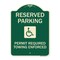 Signmission Reserved Parking Permit Required Towing Enforced Heavy-Gauge Aluminum Sign, 24" x 18", G-1824-23057 A-DES-G-1824-23057 - alternate 1
